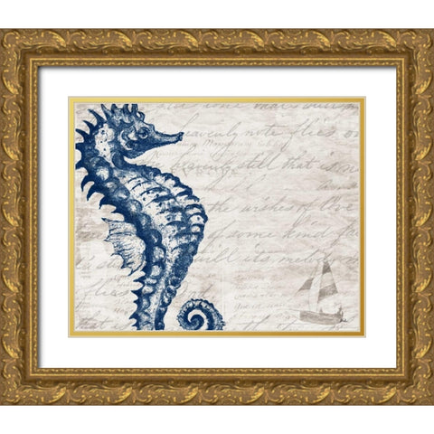 Atlantic Finds II Gold Ornate Wood Framed Art Print with Double Matting by Pinto, Patricia