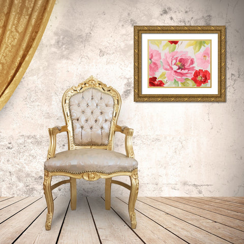 Floral Delicate in Pink II Gold Ornate Wood Framed Art Print with Double Matting by Loreth, Lanie