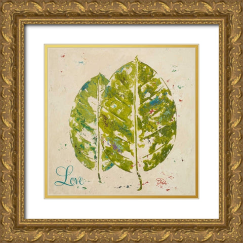 Green Love and Hope I Gold Ornate Wood Framed Art Print with Double Matting by Pinto, Patricia