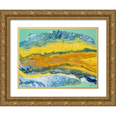 Yellowstone Gold Ornate Wood Framed Art Print with Double Matting by Mercado, M.