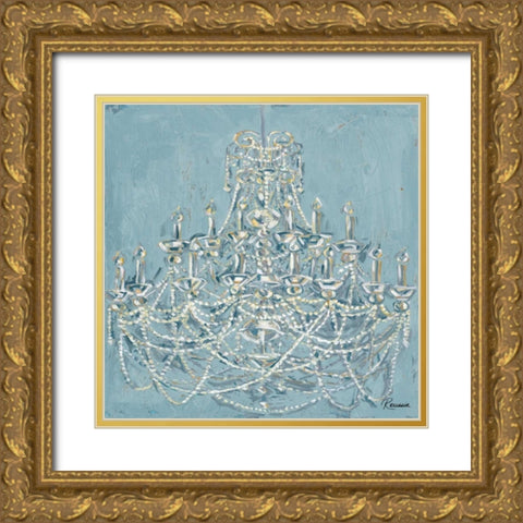 New Chandelier I Gold Ornate Wood Framed Art Print with Double Matting by French-Roussia, Heather A.