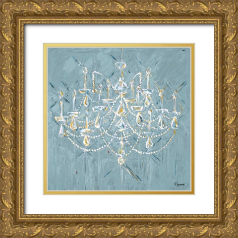 New Chandelier II Gold Ornate Wood Framed Art Print with Double Matting by French-Roussia, Heather A.