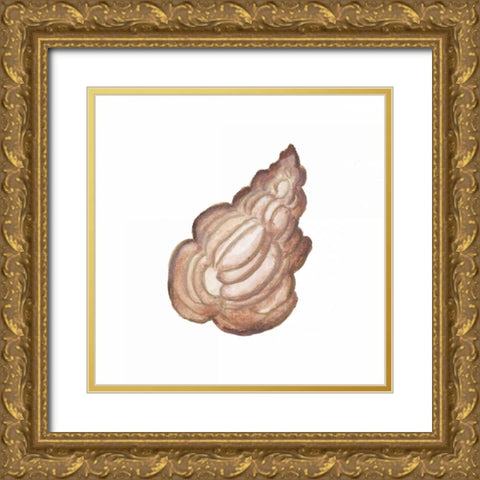 Coastal Icon Coral IX Gold Ornate Wood Framed Art Print with Double Matting by Medley, Elizabeth