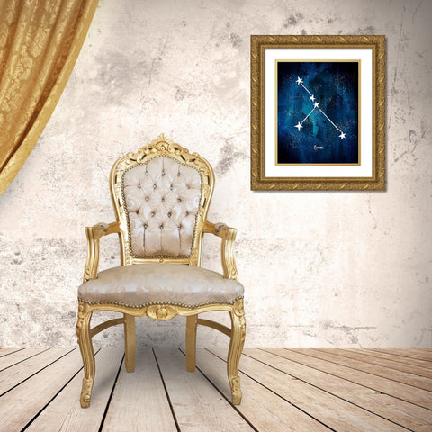Cancer Gold Ornate Wood Framed Art Print with Double Matting by Papa, Kat