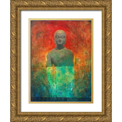The Guardian Gold Ornate Wood Framed Art Print with Double Matting by Meneely, Dan