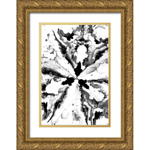 Monochrome Constellation Gold Ornate Wood Framed Art Print with Double Matting by Pinto, Patricia