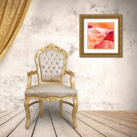 Rose Fantasy I Gold Ornate Wood Framed Art Print with Double Matting by Loreth, Lanie