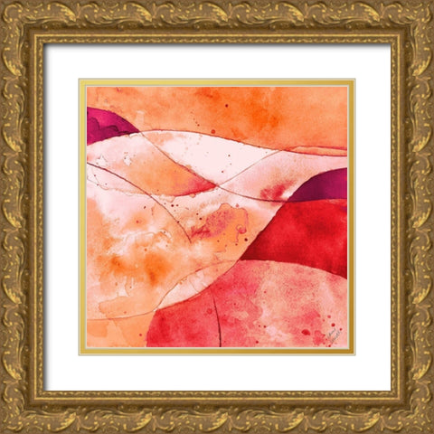Rose Fantasy I Gold Ornate Wood Framed Art Print with Double Matting by Loreth, Lanie