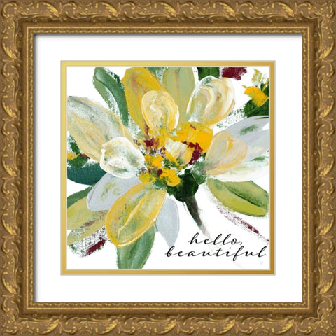 Hello Beautiful Gold Ornate Wood Framed Art Print with Double Matting by Loreth, Lanie