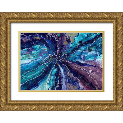 Deep Galaxy Gold Ornate Wood Framed Art Print with Double Matting by Bucheli, Amaya