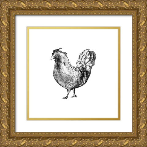 Barnyard Coop I Gold Ornate Wood Framed Art Print with Double Matting by Diannart