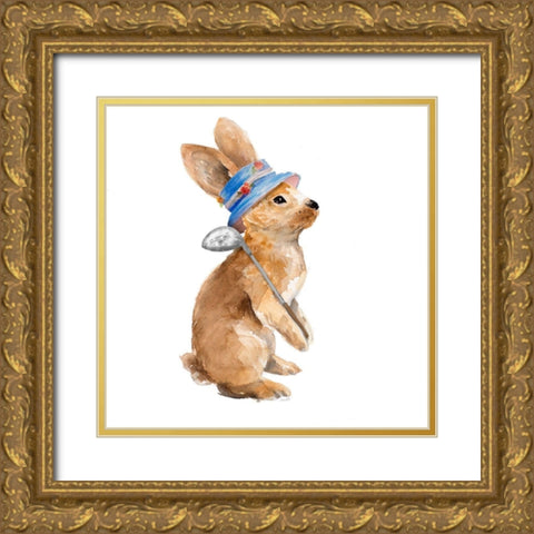 Trendy Meadow Buddy I (Golf Club) Gold Ornate Wood Framed Art Print with Double Matting by Loreth, Lanie