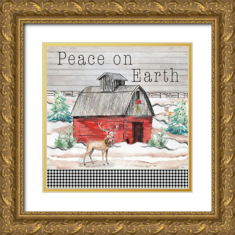 Believe in Holiday Magic II Gold Ornate Wood Framed Art Print with Double Matting by Pinto, Patricia