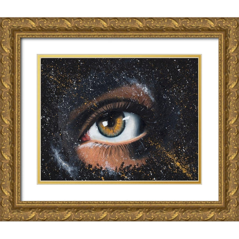 Space Eye Gold Ornate Wood Framed Art Print with Double Matting by Bucheli, Amaya