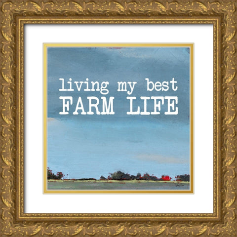 Farm Life Gold Ornate Wood Framed Art Print with Double Matting by Green, Jenny