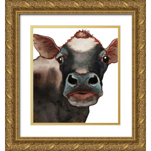 Bessie Gold Ornate Wood Framed Art Print with Double Matting by Medley, Elizabeth