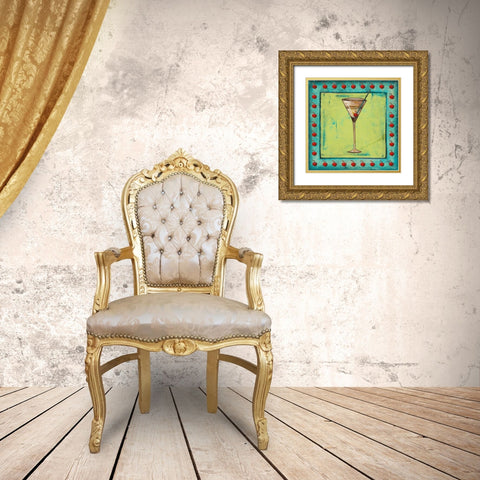 Cherry Coctelito Gold Ornate Wood Framed Art Print with Double Matting by Pinto, Patricia