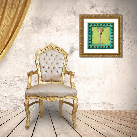 Olive Coctelito Gold Ornate Wood Framed Art Print with Double Matting by Pinto, Patricia