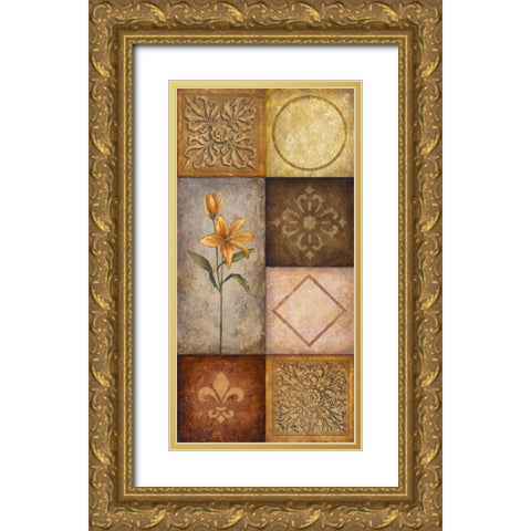 Simplicity II Gold Ornate Wood Framed Art Print with Double Matting by Marcon, Michael