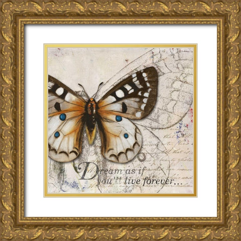 Living your Dreams I Gold Ornate Wood Framed Art Print with Double Matting by Pinto, Patricia
