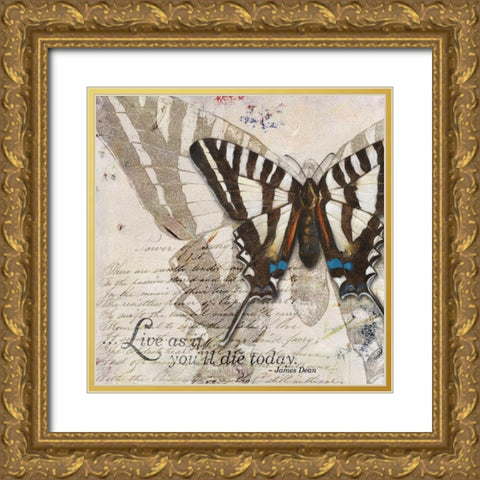 Living your Dreams II Gold Ornate Wood Framed Art Print with Double Matting by Pinto, Patricia