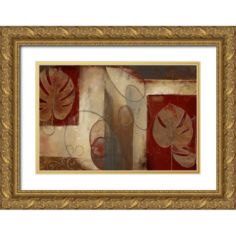 Inspiration in Crimson Gold Ornate Wood Framed Art Print with Double Matting by Pinto, Patricia