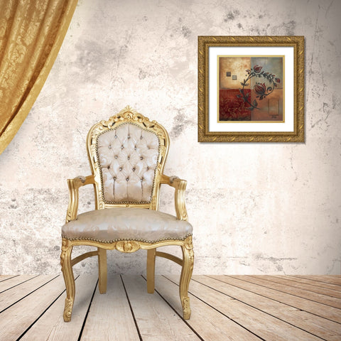 Ornaments I Gold Ornate Wood Framed Art Print with Double Matting by Pinto, Patricia