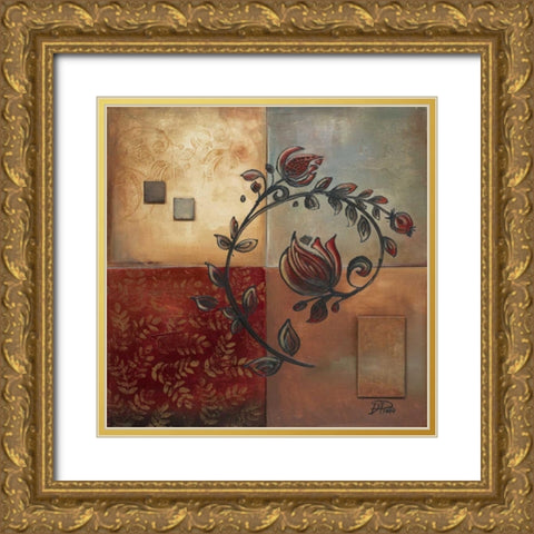 Ornaments I Gold Ornate Wood Framed Art Print with Double Matting by Pinto, Patricia