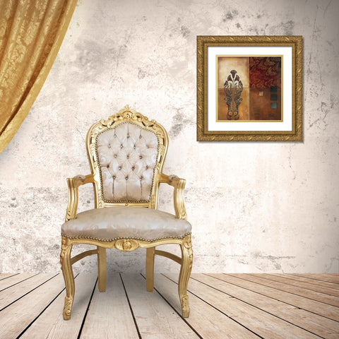 Ornaments II Gold Ornate Wood Framed Art Print with Double Matting by Pinto, Patricia