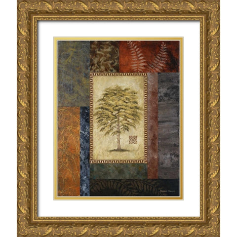 Eucalyptus Tree II Gold Ornate Wood Framed Art Print with Double Matting by Marcon, Michael