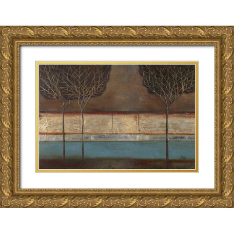 Gold Forest Gold Ornate Wood Framed Art Print with Double Matting by Pinto, Patricia