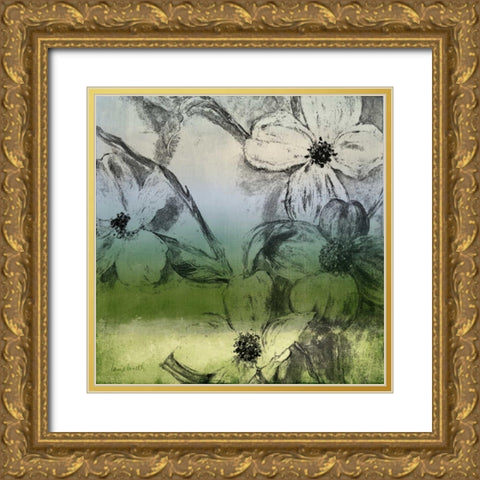Green Bella Natura I Gold Ornate Wood Framed Art Print with Double Matting by Loreth, Lanie