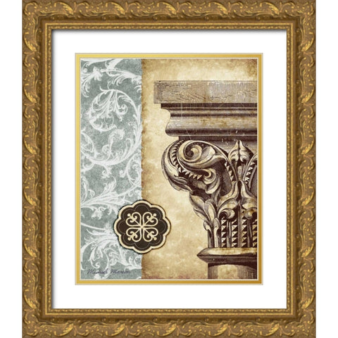 Romanesque I Gold Ornate Wood Framed Art Print with Double Matting by Marcon, Michael