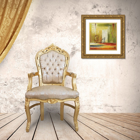 House 34 Gold Ornate Wood Framed Art Print with Double Matting by Pinto, Patricia