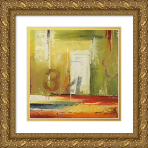 House 34 Gold Ornate Wood Framed Art Print with Double Matting by Pinto, Patricia