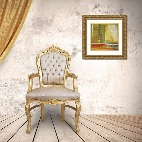 House 52 Gold Ornate Wood Framed Art Print with Double Matting by Pinto, Patricia