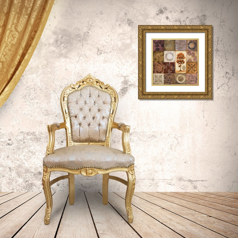 Contemporary Autumn I Gold Ornate Wood Framed Art Print with Double Matting by Marcon, Michael