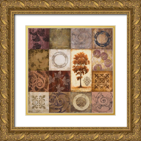 Contemporary Autumn I Gold Ornate Wood Framed Art Print with Double Matting by Marcon, Michael