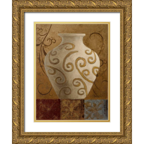 Elegant Vessel I Gold Ornate Wood Framed Art Print with Double Matting by Loreth, Lanie