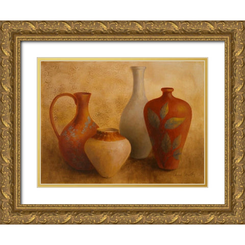 Decorative Vessel Still Life II Gold Ornate Wood Framed Art Print with Double Matting by Loreth, Lanie