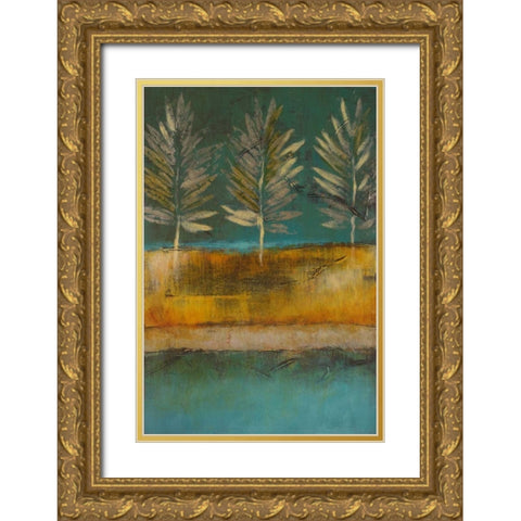 Midnight Island I Gold Ornate Wood Framed Art Print with Double Matting by Loreth, Lanie