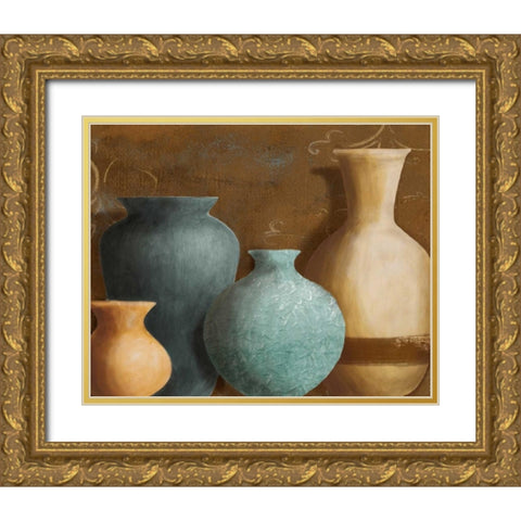 Ancient Clay II Gold Ornate Wood Framed Art Print with Double Matting by Loreth, Lanie