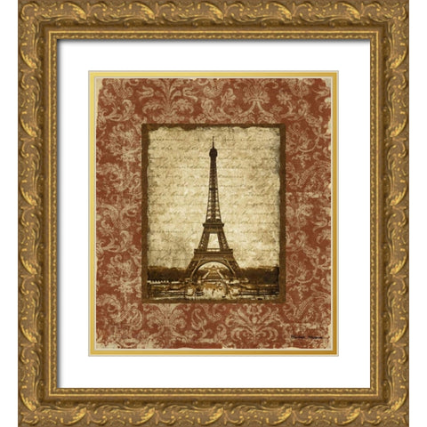 Jaime Paris I Gold Ornate Wood Framed Art Print with Double Matting by Marcon, Michael