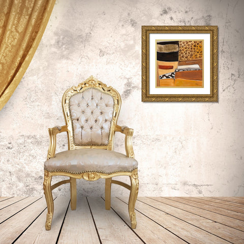 Congo II Gold Ornate Wood Framed Art Print with Double Matting by Pinto, Patricia