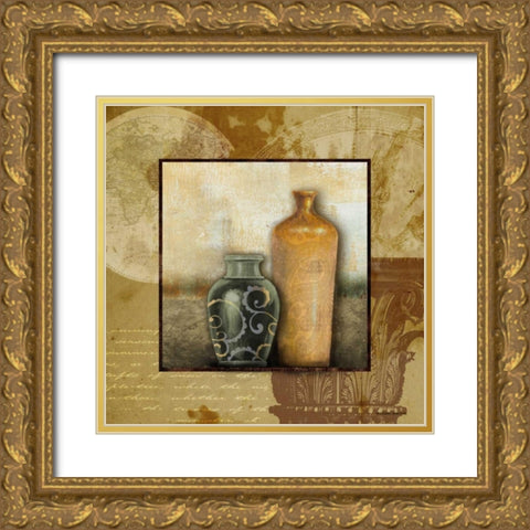 Library Vessels I Gold Ornate Wood Framed Art Print with Double Matting by Marcon, Michael