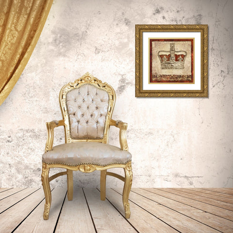 Crowns I Gold Ornate Wood Framed Art Print with Double Matting by Medley, Elizabeth