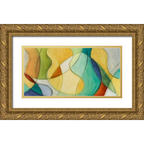 Curving Color Gold Ornate Wood Framed Art Print with Double Matting by Loreth, Lanie