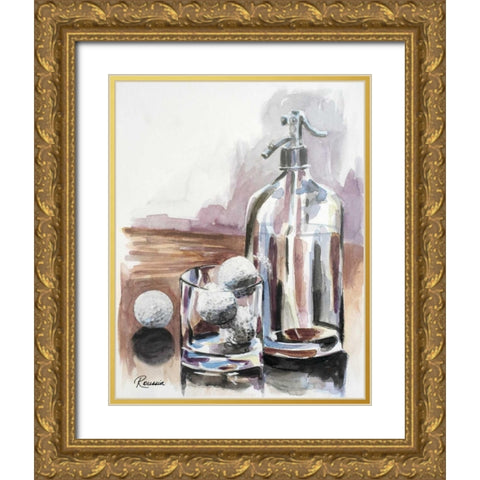On The Rocks Gold Ornate Wood Framed Art Print with Double Matting by French-Roussia, Heather A.