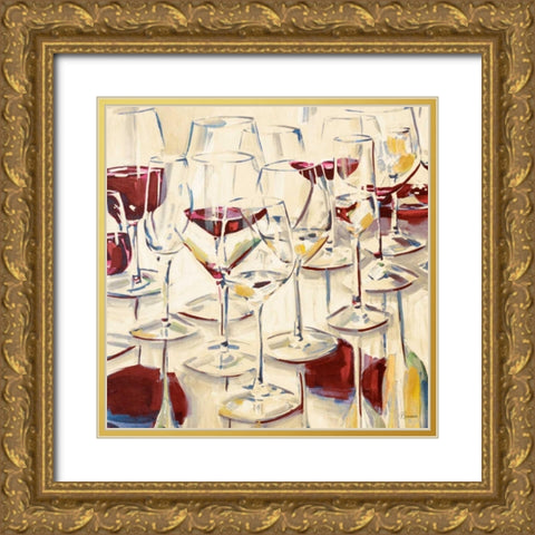 A Warm Toast II Gold Ornate Wood Framed Art Print with Double Matting by French-Roussia, Heather A.