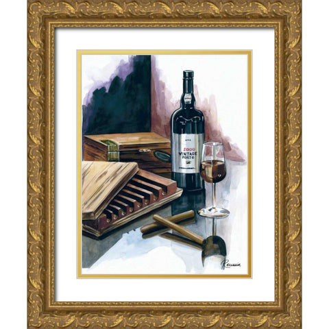 Cigar Press Gold Ornate Wood Framed Art Print with Double Matting by French-Roussia, Heather A.